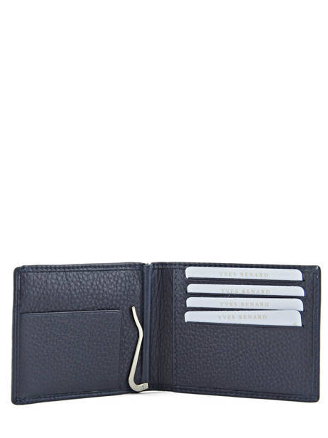 Portefeuille Leder Yves renard Blauw foulonne 23014 ander zicht 3